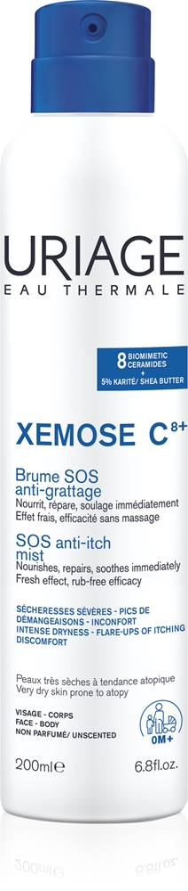Xemose C8+ SOS Anti-Check Mist SOS - ультрабыстродействующий успокаивающий спрей для зудящей кожи Uriage, 200 мл
Xemose C8+ SOS Anti-Check Mist SOS - ультрабыстродействующий успокаивающий спрей для зудящей кожи Uriage, 200 мл