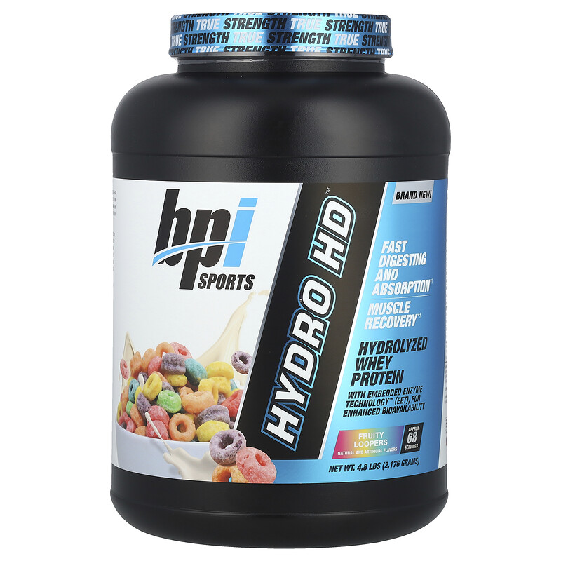 BPI Sports, Hydro HD , гидролизованный сывороточный протеин, фруктовый коктейль, 2176 г (4,8 фунта)
BPI Sports, Hydro HD , гидролизованный сывороточный протеин, фруктовый коктейль, 2176 г (4,8 фунта)
