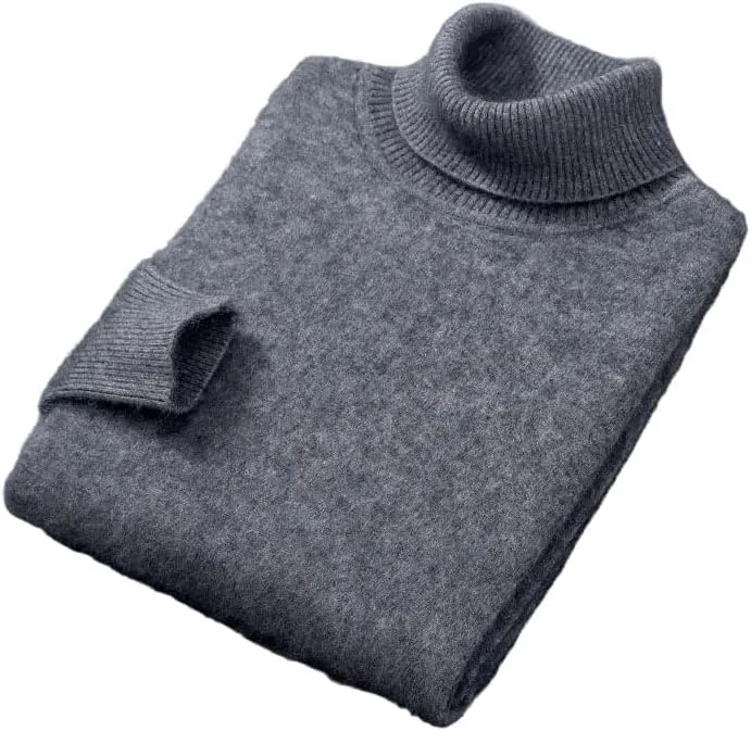 Мужской свитер с высоким воротником из 100% кашемира норки
Мужской свитер с высоким воротником из 100% кашемира норки