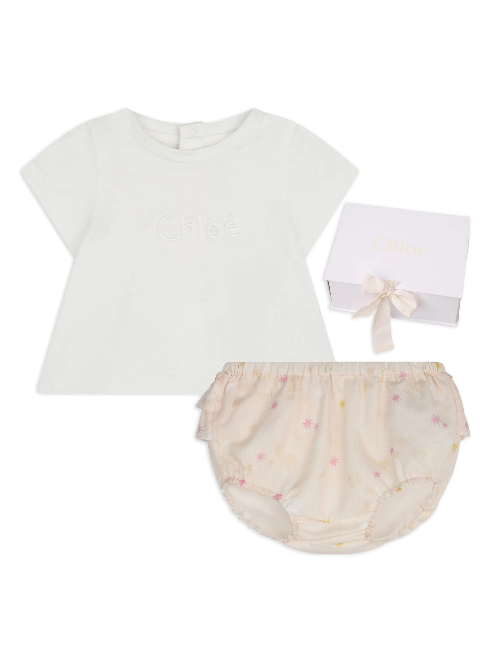 Комплект из топа и шортов с оборками Chloé Kids, розовый
Комплект из топа и шортов с оборками Chloé Kids, розовый