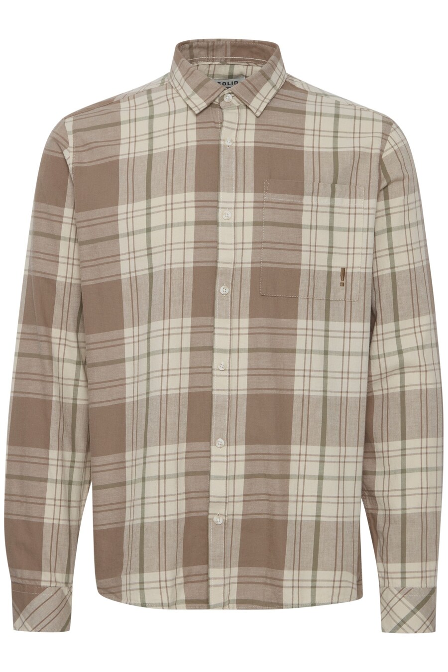 Рубашка на пуговицах Comfort fit !Solid, бежевый 
Рубашка на пуговицах Comfort fit !Solid, бежевый
