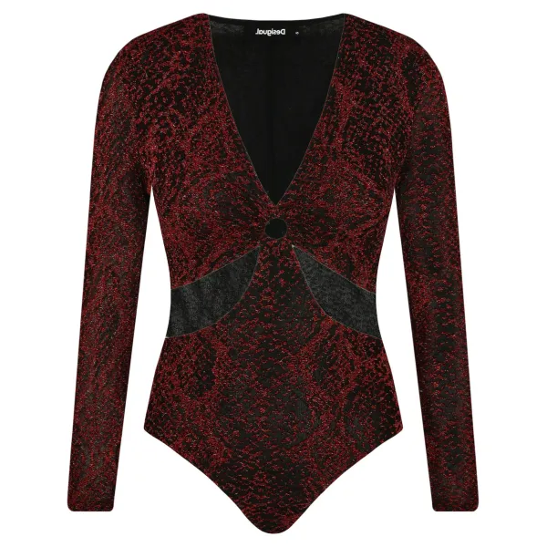 Тонкое подтянутое боди Desigual, бургунди
Тонкое подтянутое боди Desigual, бургунди