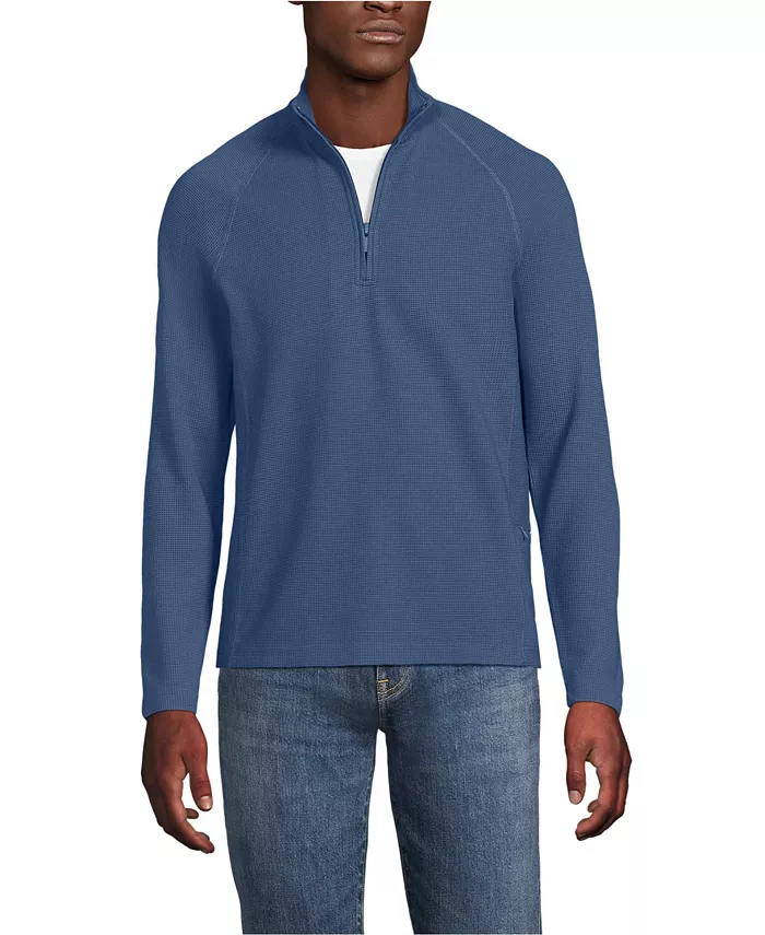 Мужская длинная рубашка с вафельной текстурой и молнией на четверть Lands' End, синий
Мужская длинная рубашка с вафельной текстурой и молнией на четверть Lands' End, синий