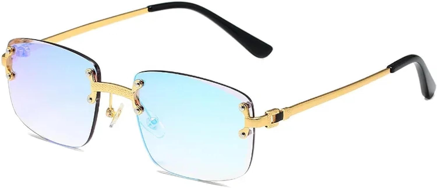 Солнцезащитные очки с защитой от УФ-излучения UV400 | Без оправы с металлическими заклепками в стиле панк | Для женщин и мужчин, для занятий спортом на открытом воздухе и вождения DSVIGF, Mirror Green
Солнцезащитные очки с защитой от УФ-излучения UV400 | Без оправы с металлическими заклепками в стиле панк | Для женщин и мужчин, для занятий спортом на открытом воздухе и вождения DSVIGF, Mirror Green