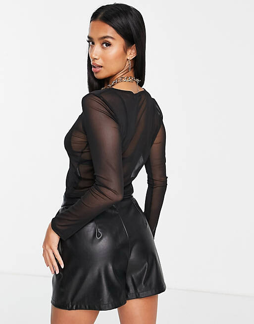 Черный укороченный сетчатый топ с длинными рукавами ASOS DESIGN Petite
Черный укороченный сетчатый топ с длинными рукавами ASOS DESIGN Petite