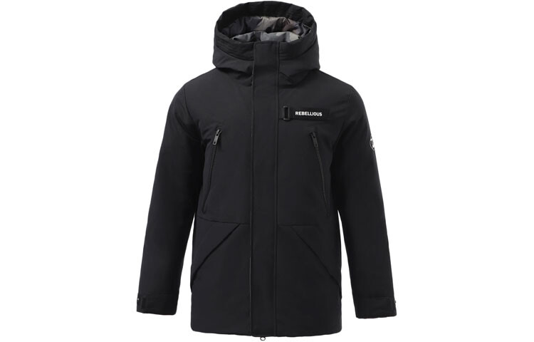 Спортивная модная коллекция пуховик мужской черный Lining, черный 
Спортивная модная коллекция пуховик мужской черный Lining, черный