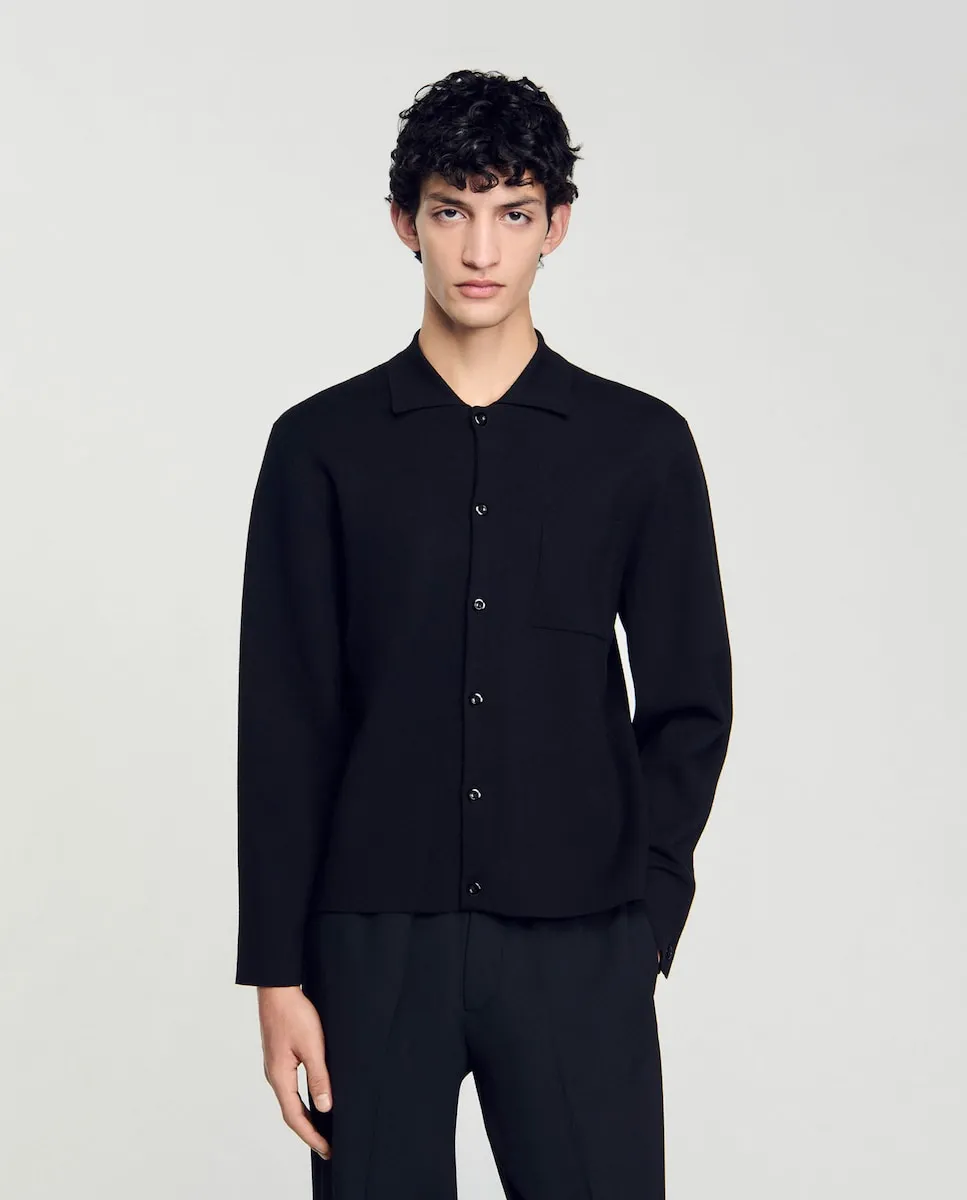 Мужской кардиган на пуговицах Sandro, черный
Мужской кардиган на пуговицах Sandro, черный