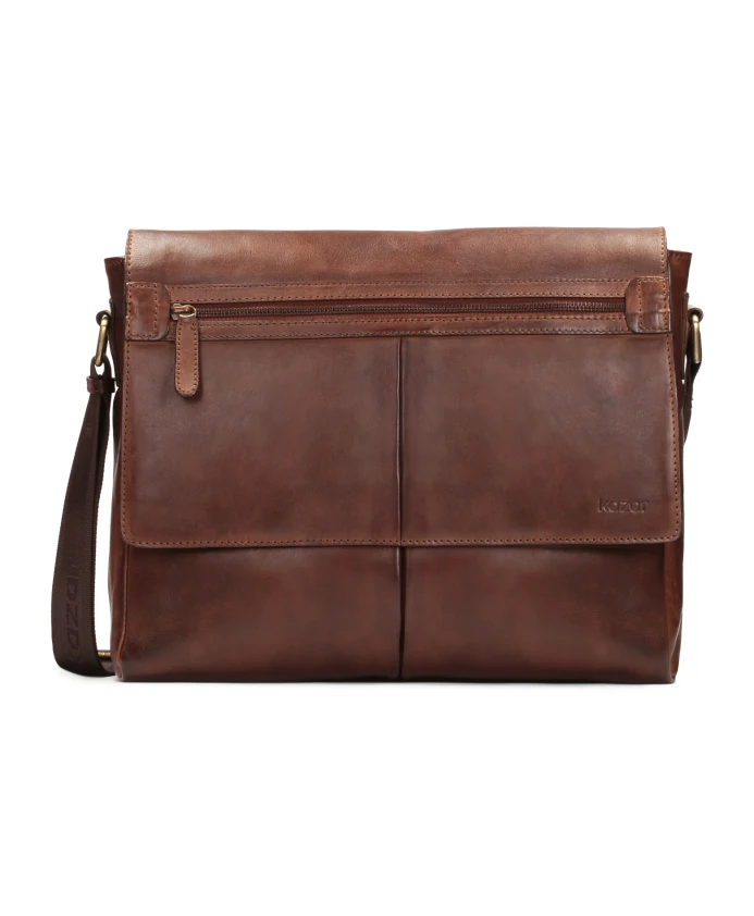 Элегантная кожаная сумка-мессенджер в городском стиле. Kazar, коричневый
Элегантная кожаная сумка-мессенджер в городском стиле. Kazar, коричневый