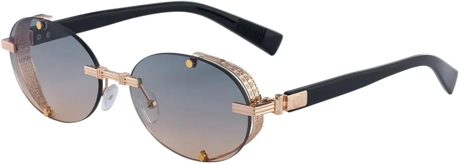 Солнцезащитные очки с защитой от УФ-излучения UV400 | Стиль стимпанк, овальные, металлические | Для женщин и мужчин, для занятий спортом на открытом воздухе и вождения DSVIGF, Green Yellow
Солнцезащитные очки с защитой от УФ-излучения UV400 | Стиль стимпанк, овальные, металлические | Для женщин и мужчин, для занятий спортом на открытом воздухе и вождения DSVIGF, Green Yellow