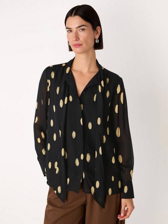 Блузка с абстрактным принтом и галстуком на шее Whistles
Блузка с абстрактным принтом и галстуком на шее Whistles