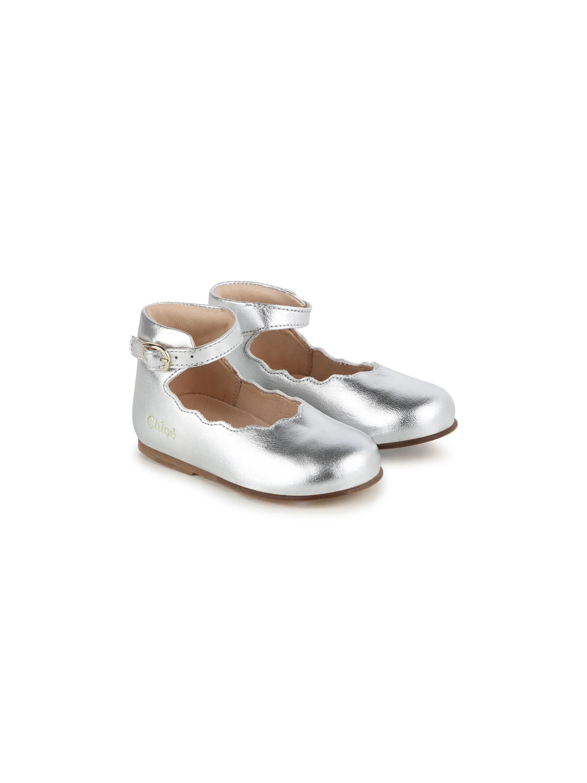 Балетки с пряжкой Chloé Kids, серебристый
Балетки с пряжкой Chloé Kids, серебристый