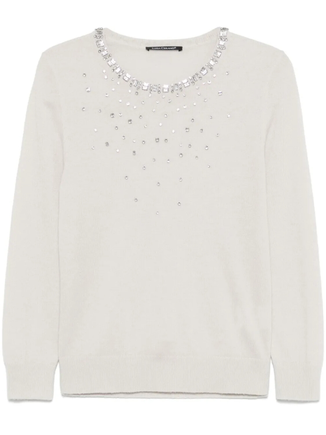 Luisa Cerano свитер со стразами, нейтральный 
Luisa Cerano свитер со стразами, нейтральный