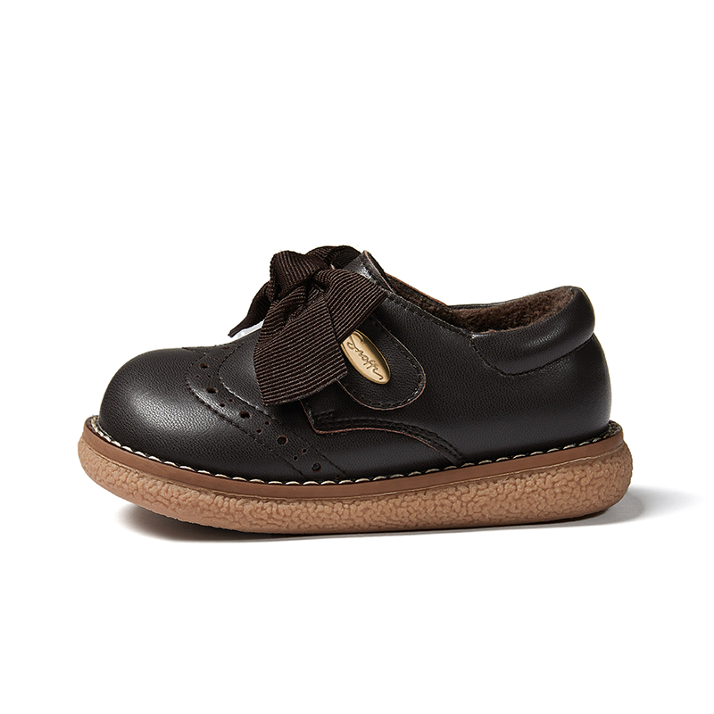 Snoffy Нескользящие теплые низкие детские кожаные туфли белого и коричневого цвета
Snoffy Нескользящие теплые низкие детские кожаные туфли белого и коричневого цвета