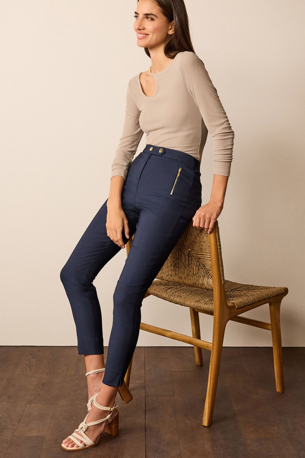 Узкие брюки на молнии Next, синий
Узкие брюки на молнии Next, синий