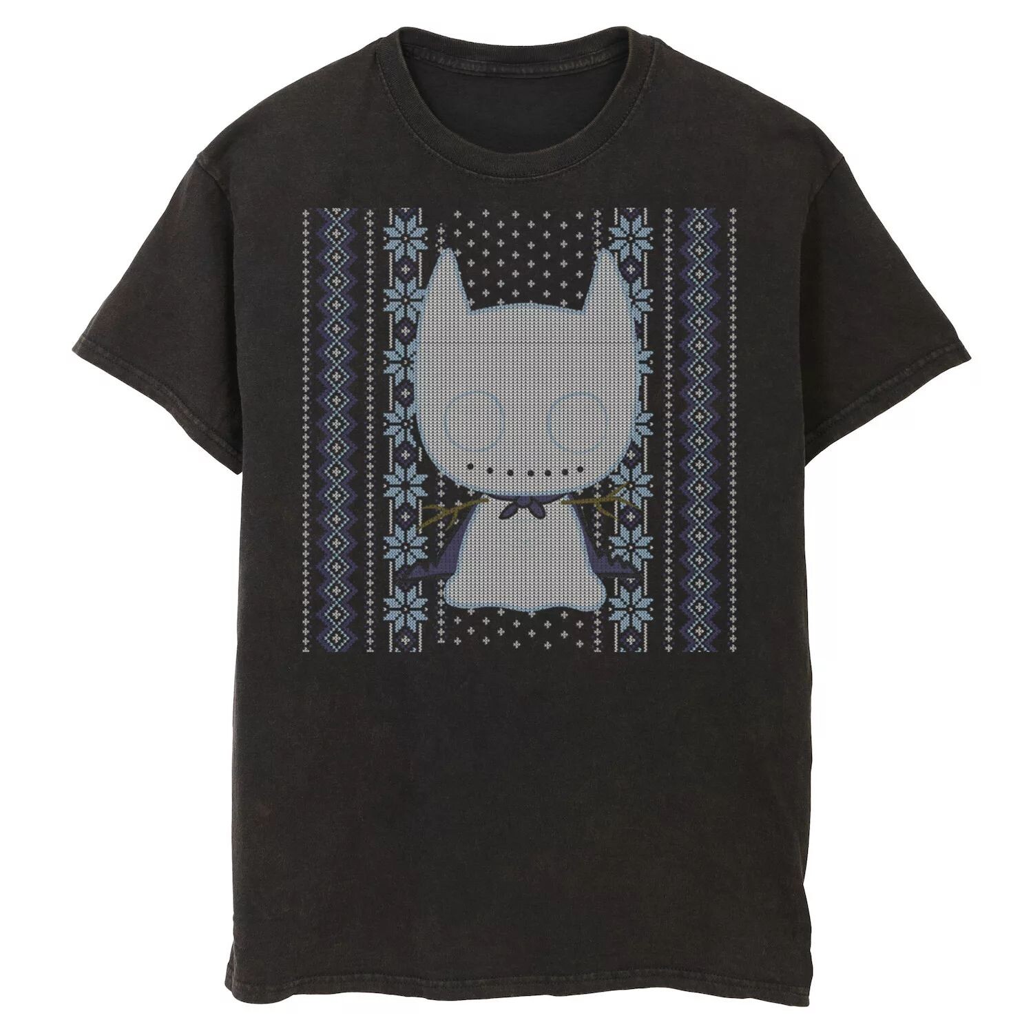 Мужская футболка в рождественском стиле со свитером в стиле в стиле чиби и Бэтмена DC Comics, черный
Мужская футболка в рождественском стиле со свитером в стиле в стиле чиби и Бэтмена DC Comics, черный