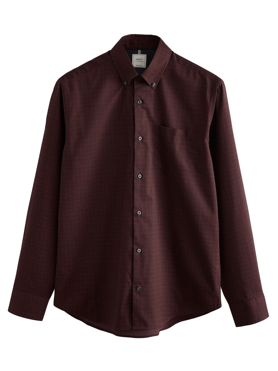 Повседневная рубашка Next Regular fit Button Up Shirt, цвет bordeaux/wine red
Повседневная рубашка Next Regular fit Button Up Shirt, цвет bordeaux/wine red