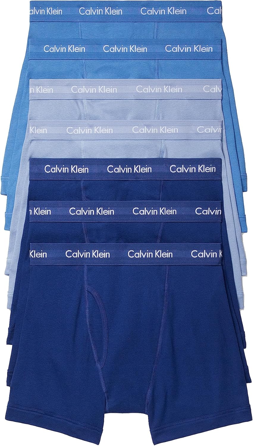 Комплект из 7 мужских боксеров Calvin Klein Cotton Classics, 3 Blue Depths, 2 Boardwalk Blue, 2 Water Reflection
Комплект из 7 мужских боксеров Calvin Klein Cotton Classics, 3 Blue Depths, 2 Boardwalk Blue, 2 Water Reflection
