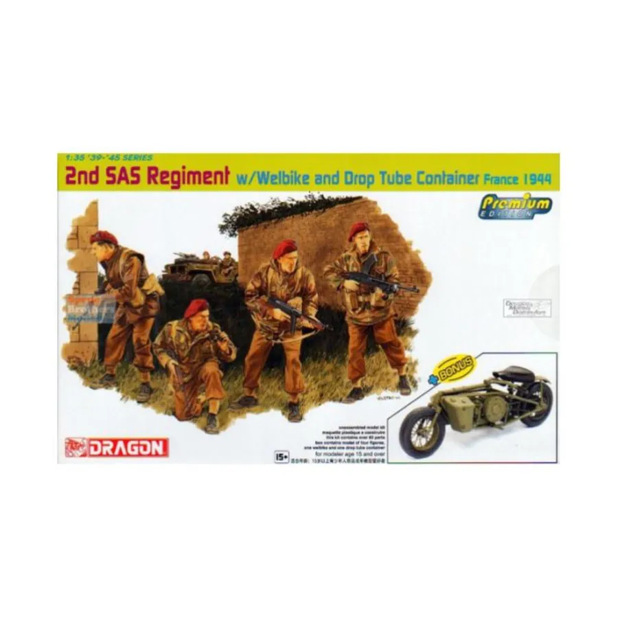 2-й полк SAS с Welbike и контейнером с откидной трубкой - Франция, 1944 г. (премиум-издание), Dragon Models - '39 to '45 Series - United Kingdom (1:35)
2-й полк SAS с Welbike и контейнером с откидной трубкой - Франция, 1944 г. (премиум-издание), Dragon Models - '39 to '45 Series - United Kingdom (1:35)