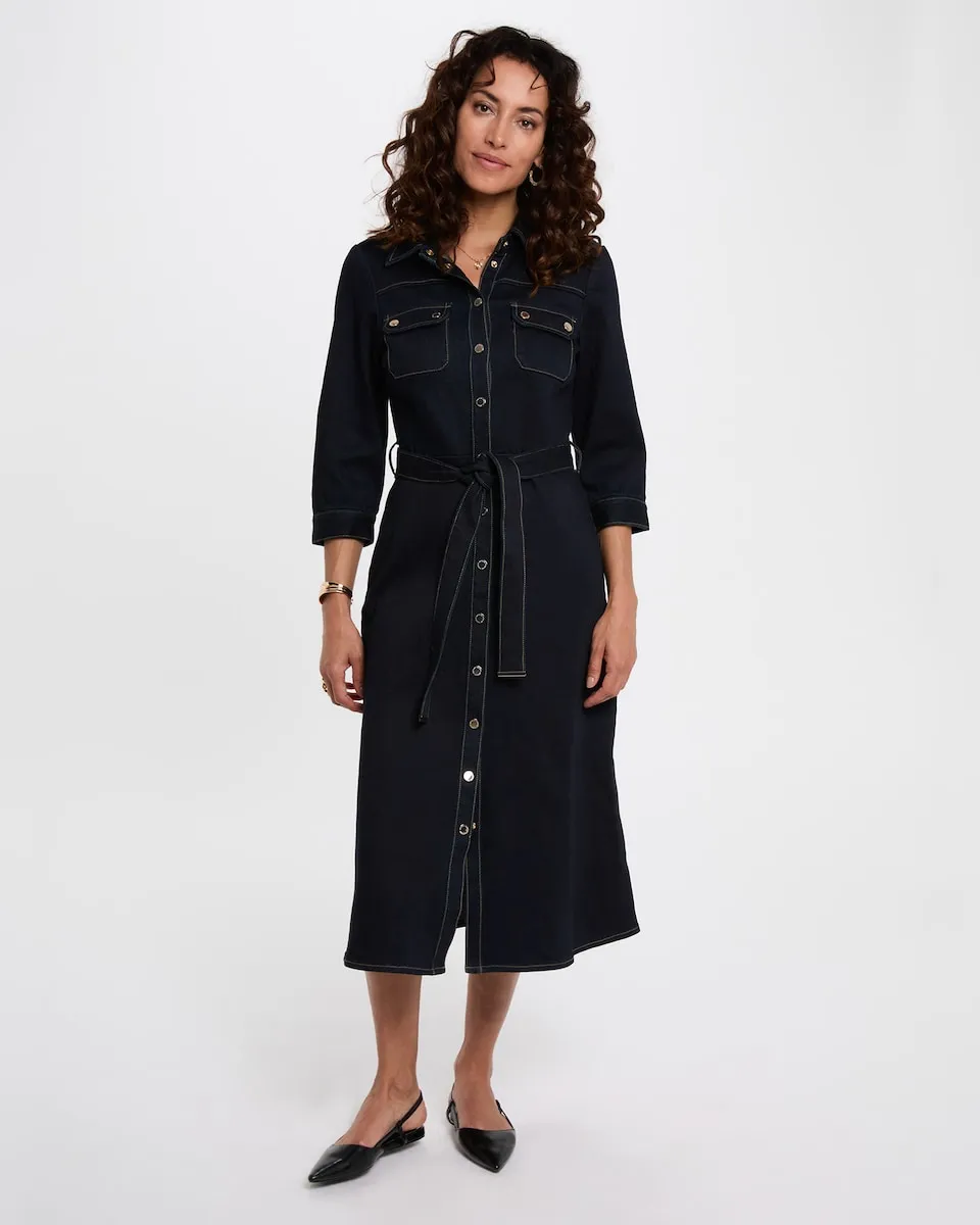 Платье длиной 3/4 с пуговицами Morgan, темно-синий
Платье длиной 3/4 с пуговицами Morgan, темно-синий