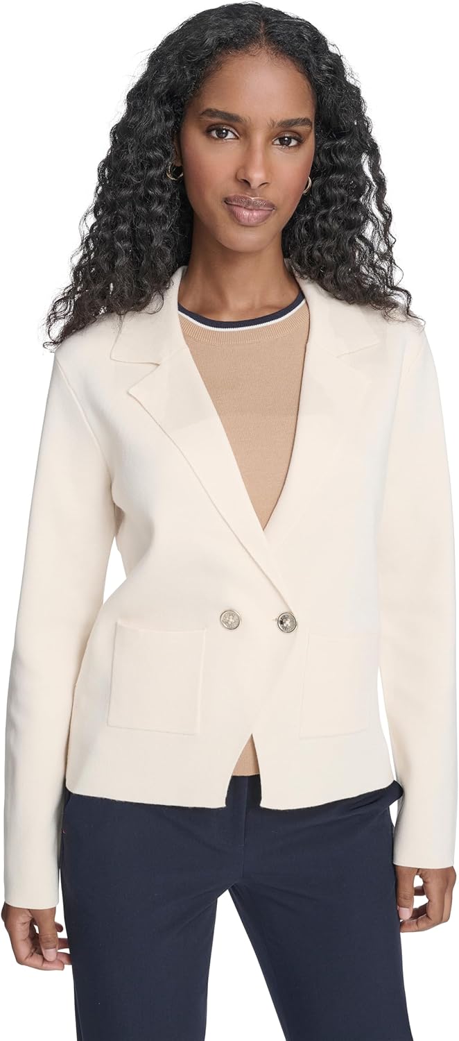 Женский однотонный двубортный свитер с воротником Tommy Hilfiger, Whitecap
Женский однотонный двубортный свитер с воротником Tommy Hilfiger, Whitecap