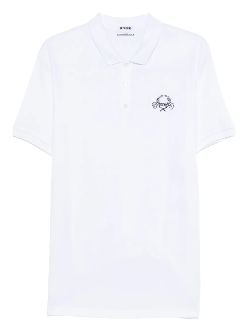 Рубашка поло с вышитым логотипом Moschino, белый
Рубашка поло с вышитым логотипом Moschino, белый
