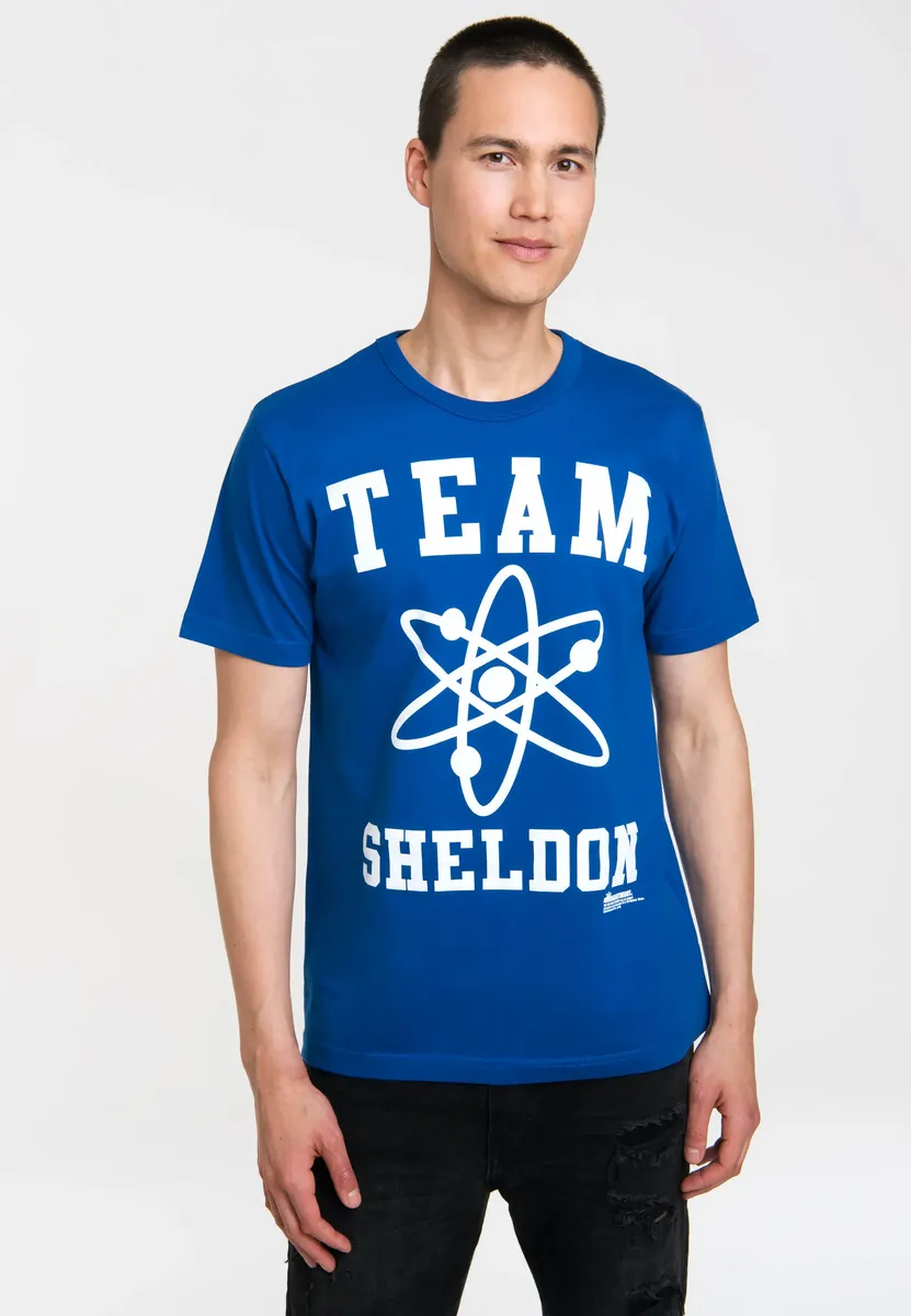 Logoshirt Футболка "Team Sheldon", с крупным принтом спереди, синий 
Logoshirt Футболка "Team Sheldon", с крупным принтом спереди, синий