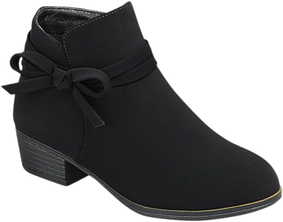 Ботильоны Forever Link для девочек на низком широком каблуке с бантом, застежкой-молнией сбоку, короткие, для детей младшего и старшего возраста, Black Nub
Ботильоны Forever Link для девочек на низком широком каблуке с бантом, застежкой-молнией сбоку, короткие, для детей младшего и старшего возраста, Black Nub