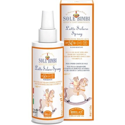 Helan Sole Bimbi Sunscreen SPF 50+ для детей Солнцезащитный крем-спрей с соком алоэ вера Витамин Е Масло сладкого миндаля Водостойкий солнцезащитный лосьон против покраснений и раздражений Сделано в Италии 100 мл
Helan Sole Bimbi Sunscreen SPF 50+ для детей Солнцезащитный крем-спрей с соком алоэ вера Витамин Е Масло сладкого миндаля Водостойкий солнцезащитный лосьон против покраснений и раздражений Сделано в Италии 100 мл