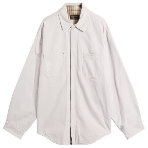 Верхняя рубашка из плотного хлопка Balenciaga, серый 
Верхняя рубашка из плотного хлопка Balenciaga, серый