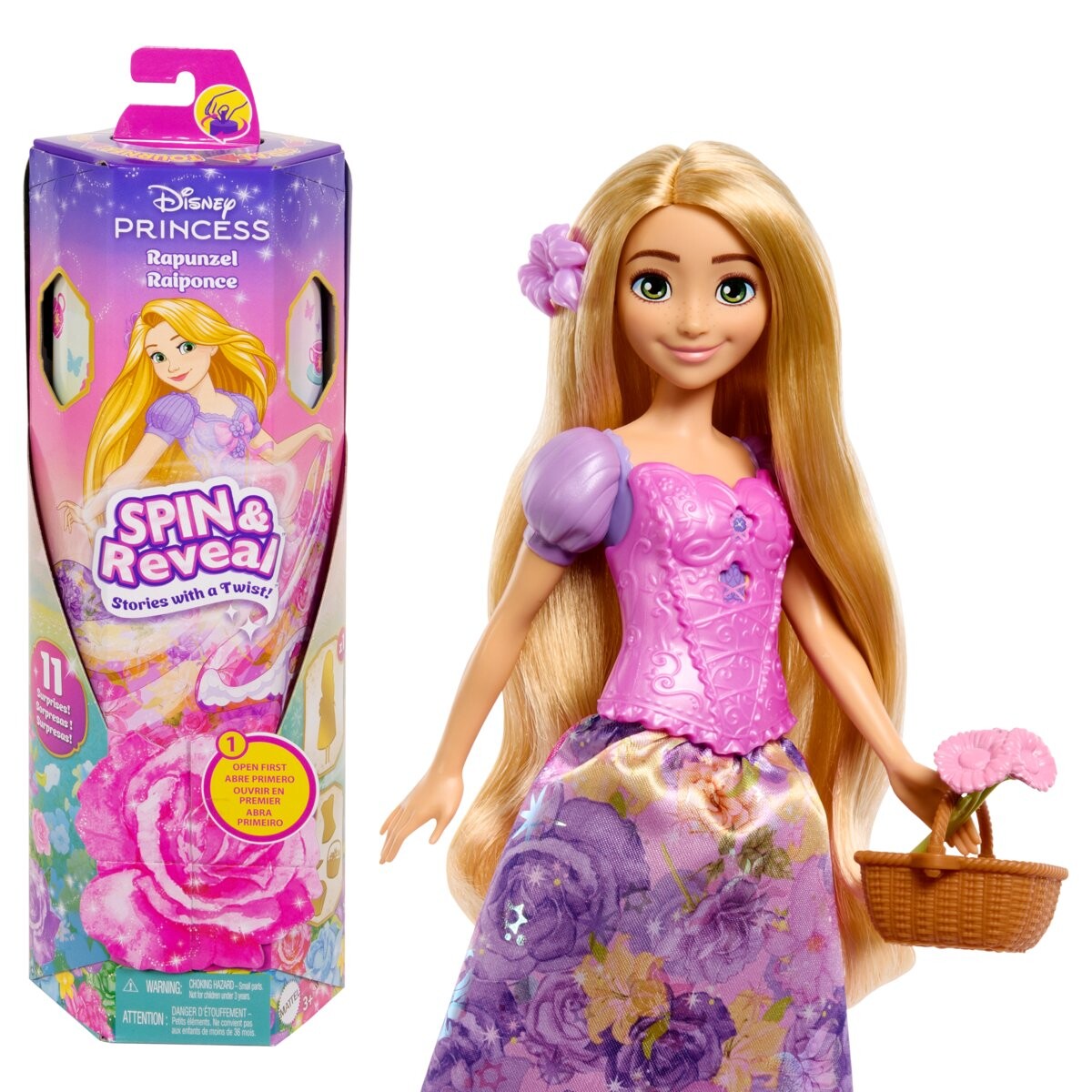 Кукла принцессы Диснея Рапунцель Spin and Discover Mattel
Кукла принцессы Диснея Рапунцель Spin and Discover Mattel