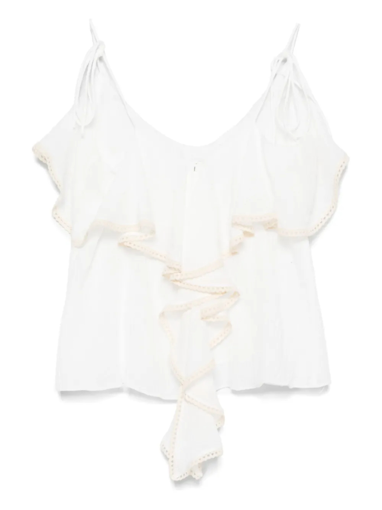 Хлопковый топ с кружевными деталями PNK, белый
Хлопковый топ с кружевными деталями PNK, белый