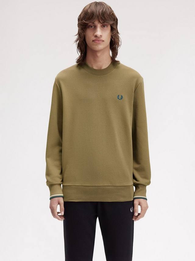 Хлопковый свитшот с длинным рукавом и круглым вырезом Fred Perry
Хлопковый свитшот с длинным рукавом и круглым вырезом Fred Perry
