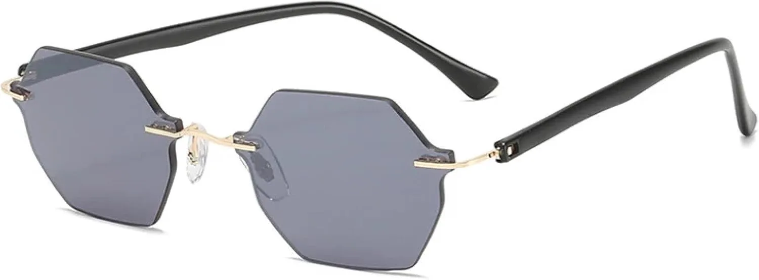 Винтажные солнцезащитные очки без оправы для женщин и мужчин, модные, роскошные, металлические, для путешествий, с защитой от УФ-излучения UV400 TKKTLLT, Black Gray
Винтажные солнцезащитные очки без оправы для женщин и мужчин, модные, роскошные, металлические, для путешествий, с защитой от УФ-излучения UV400 TKKTLLT, Black Gray