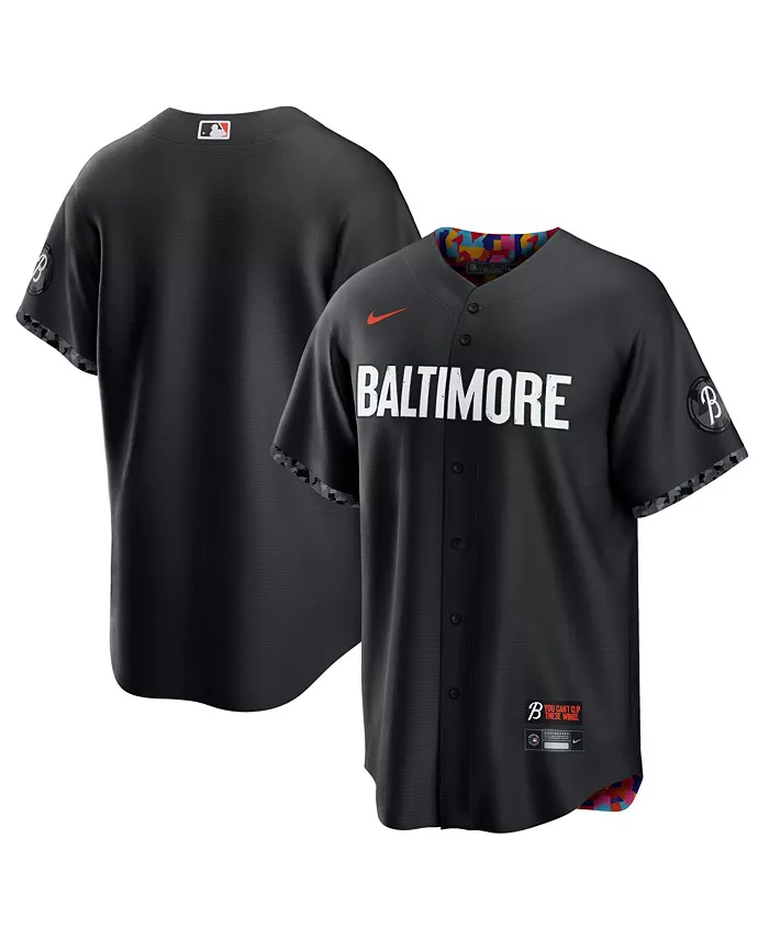 Мужская реплика джерси Baltimore Orioles City Connect 2023 черного цвета Nike
Мужская реплика джерси Baltimore Orioles City Connect 2023 черного цвета Nike