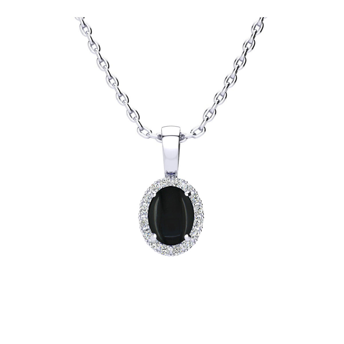 Ожерелье из стерлингового серебра с овальным камнем 1 карат и бриллиантом в форме ореола на цепочке длиной 18 дюймов Superjeweler, Onyx
Ожерелье из стерлингового серебра с овальным камнем 1 карат и бриллиантом в форме ореола на цепочке длиной 18 дюймов Superjeweler, Onyx