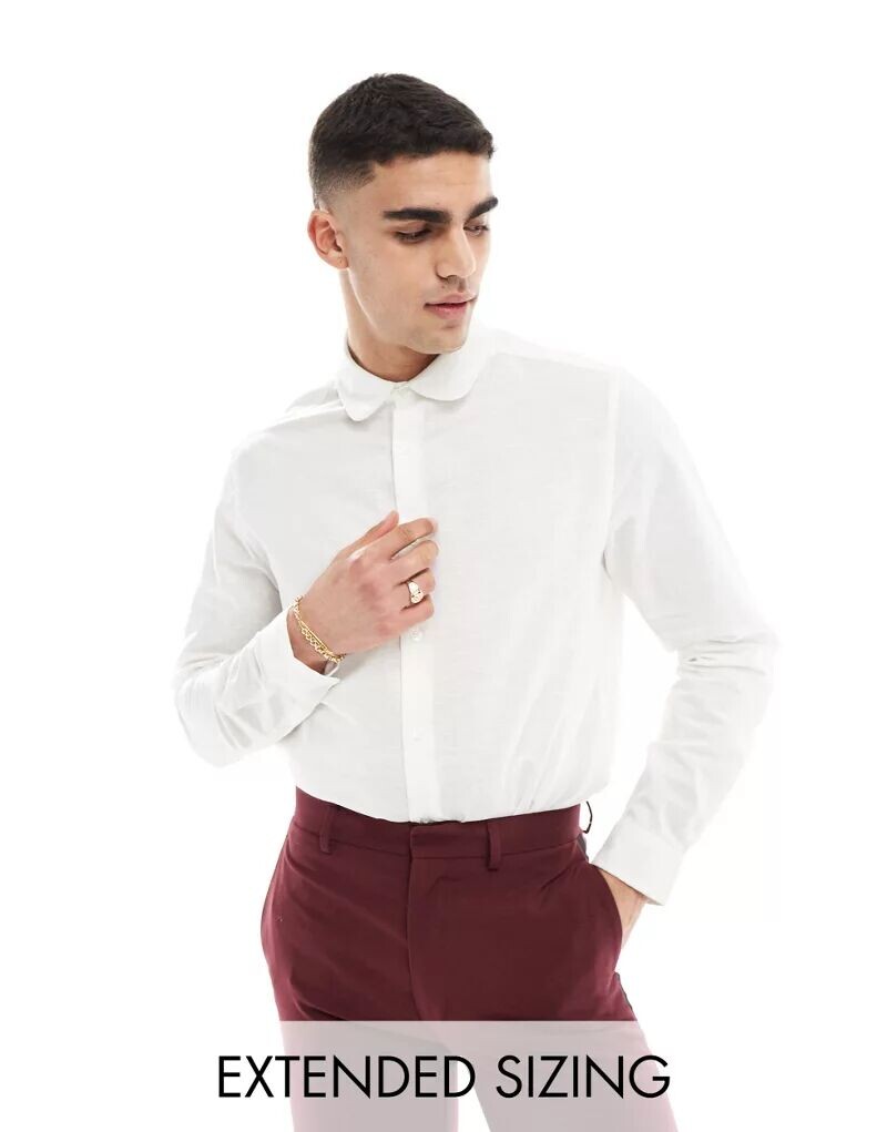 Белая льняная рубашка классического кроя с клубным воротником ASOS Wedding, Белый, Белая льняная рубашка классического кроя с клубным воротником ASOS Wedding
Белая льняная рубашка классического кроя с клубным воротником ASOS Wedding, Белый, Белая льняная рубашка классического кроя с клубным воротником ASOS Wedding