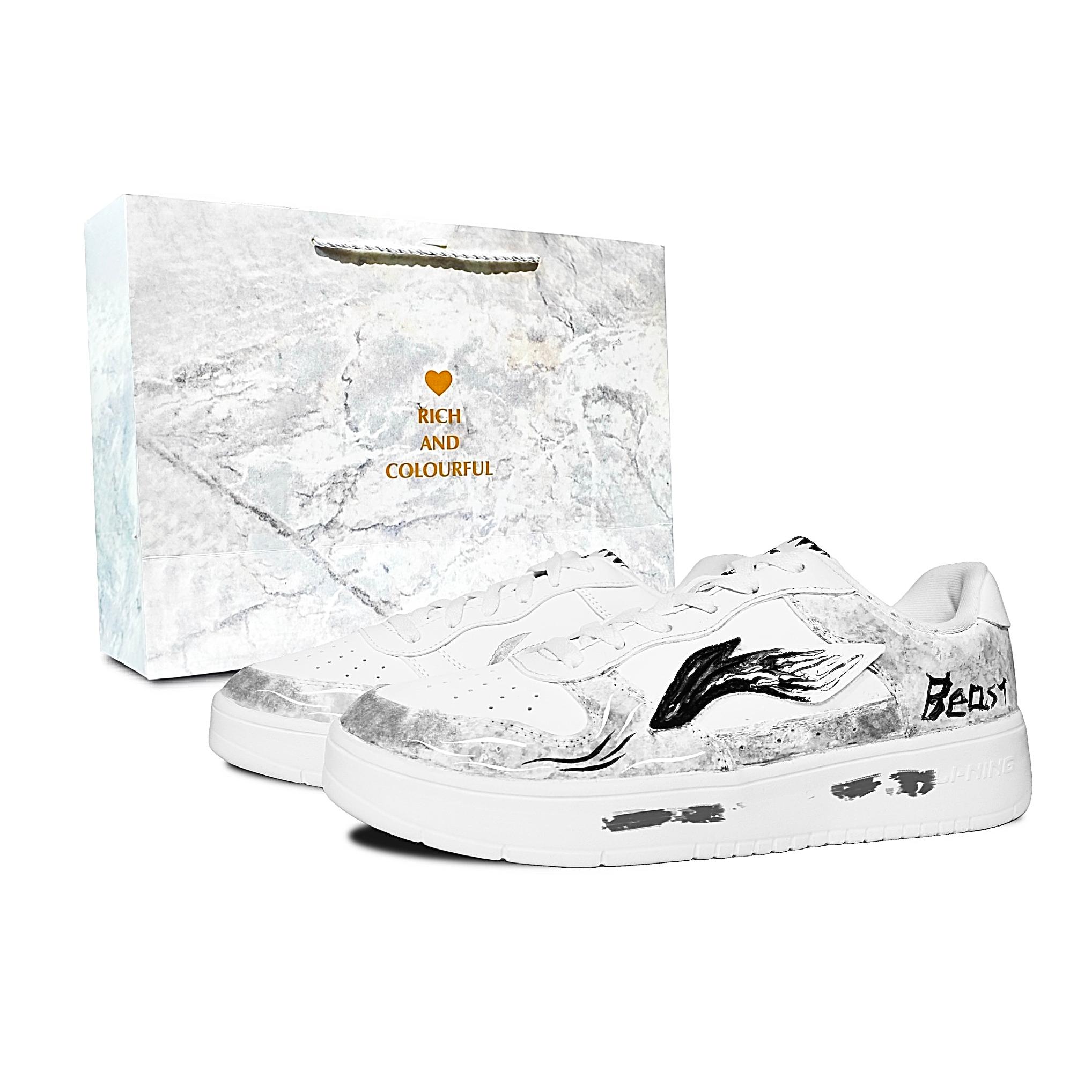 Мужские легкие низкие скейтбордные кроссовки Li Ning Floating Boat, увеличивающие высоту., белый
Мужские легкие низкие скейтбордные кроссовки Li Ning Floating Boat, увеличивающие высоту., белый