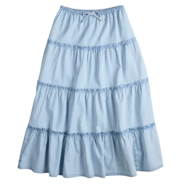 Девочки 6-20 ярусная макси-юбка в обычных и больших размерах So, цвет light wash
Девочки 6-20 ярусная макси-юбка в обычных и больших размерах So, цвет light wash