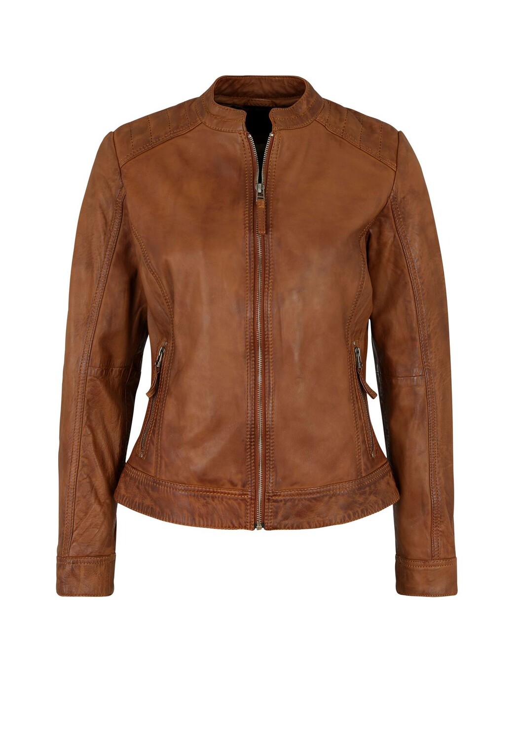 Женская кожаная куртка на молнии 7eleven, цвет Cognac
Женская кожаная куртка на молнии 7eleven, цвет Cognac