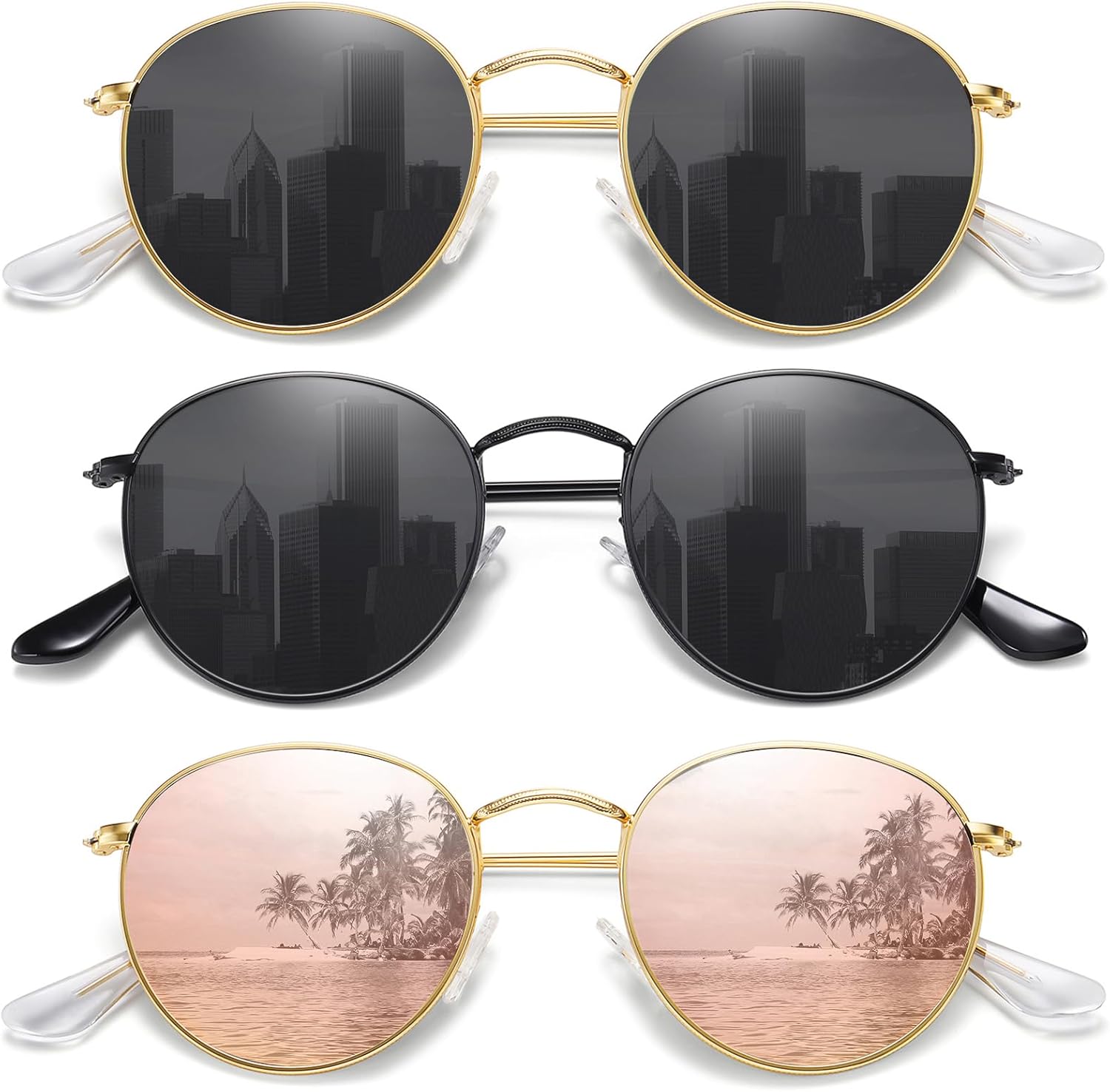 Круглые поляризованные солнцезащитные очки MEETSUN для женщин и мужчин, классическая ретро-металлическая оправа, защита от УФ-излучения, (3 Pack) Gold/Grey + Black/Grey + Gold/Pink
Круглые поляризованные солнцезащитные очки MEETSUN для женщин и мужчин, классическая ретро-металлическая оправа, защита от УФ-излучения, (3 Pack) Gold/Grey + Black/Grey + Gold/Pink