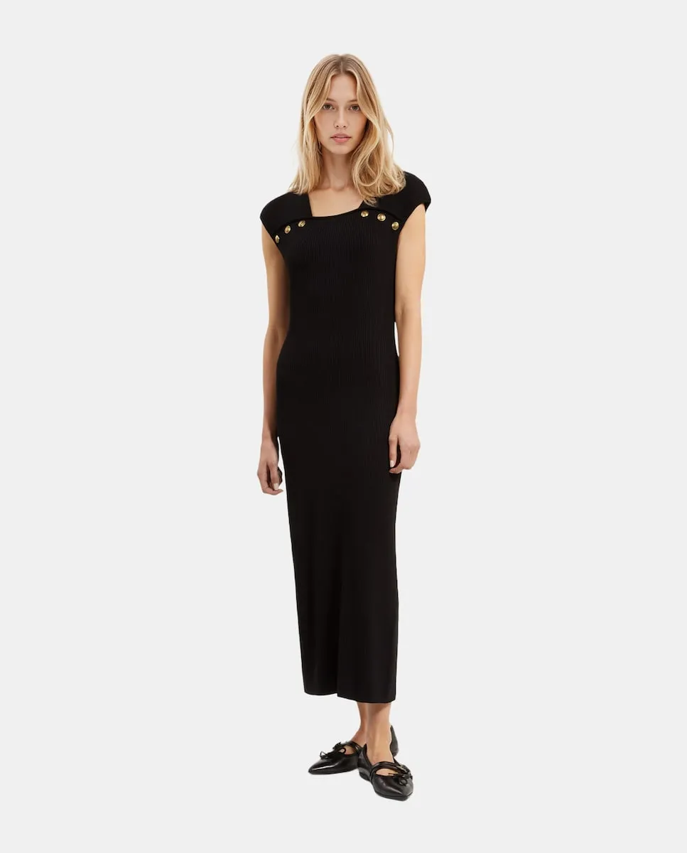 Длинное платье из трикотажного полотна в рубчик The Kooples, черный
Длинное платье из трикотажного полотна в рубчик The Kooples, черный