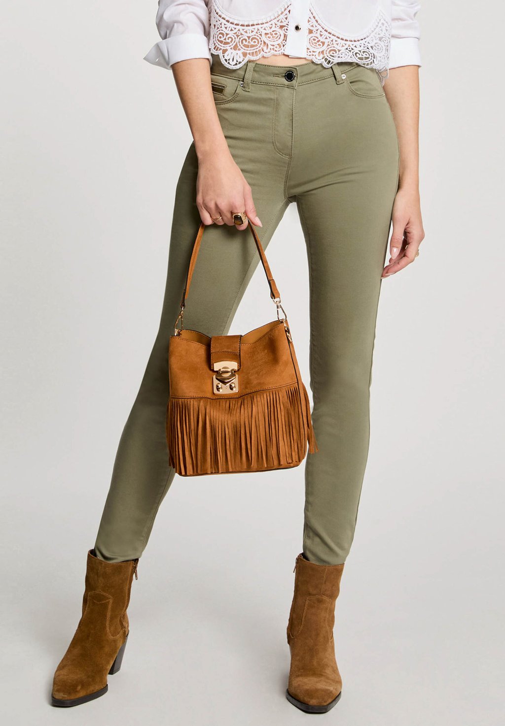 Джинсы облегающего кроя Morgan, хаки
Джинсы облегающего кроя Morgan, хаки