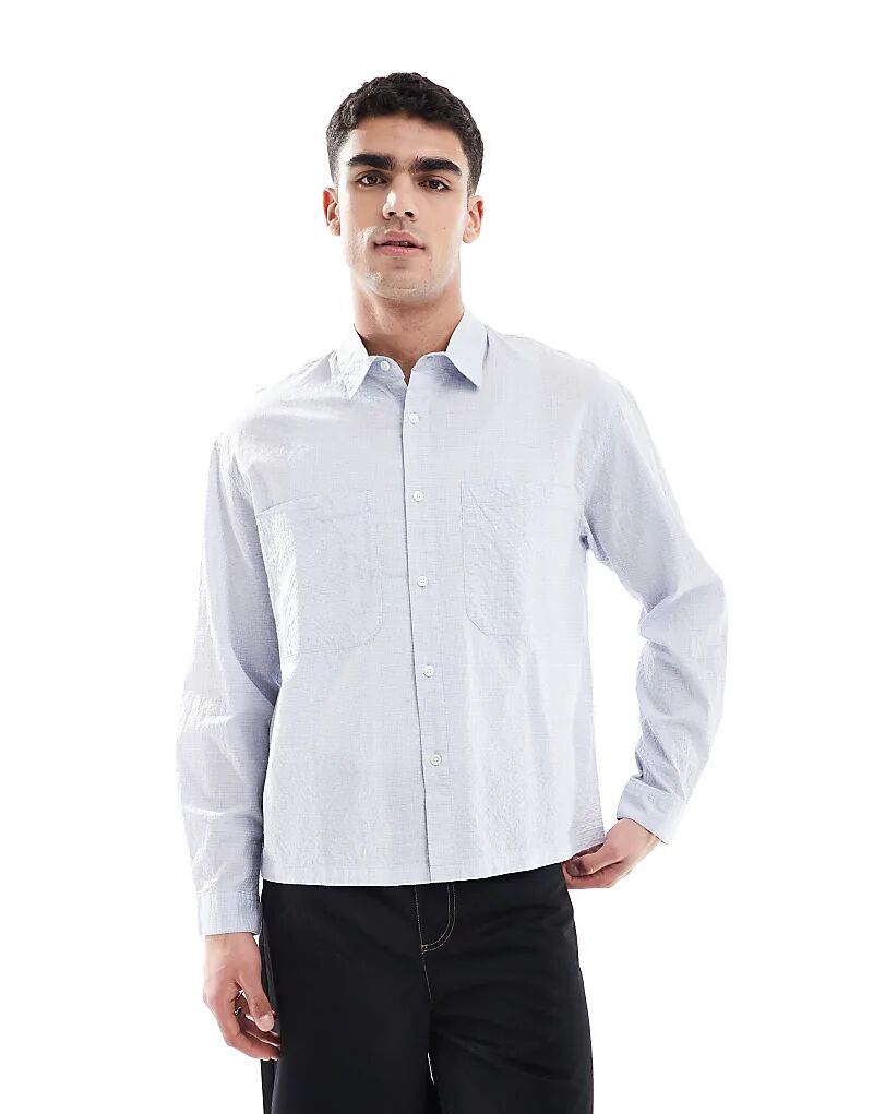 Рубашка Pull&Bear с длинными рукавами в текстурированную клетку серого цвета
Рубашка Pull&Bear с длинными рукавами в текстурированную клетку серого цвета