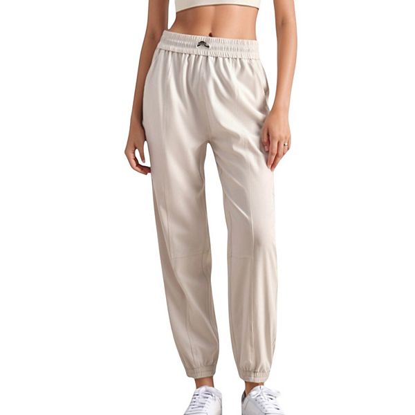 Женские джоггеры с высокой талией, манжетами и боковыми карманами Anna-Kaci, Light Beige
Женские джоггеры с высокой талией, манжетами и боковыми карманами Anna-Kaci, Light Beige