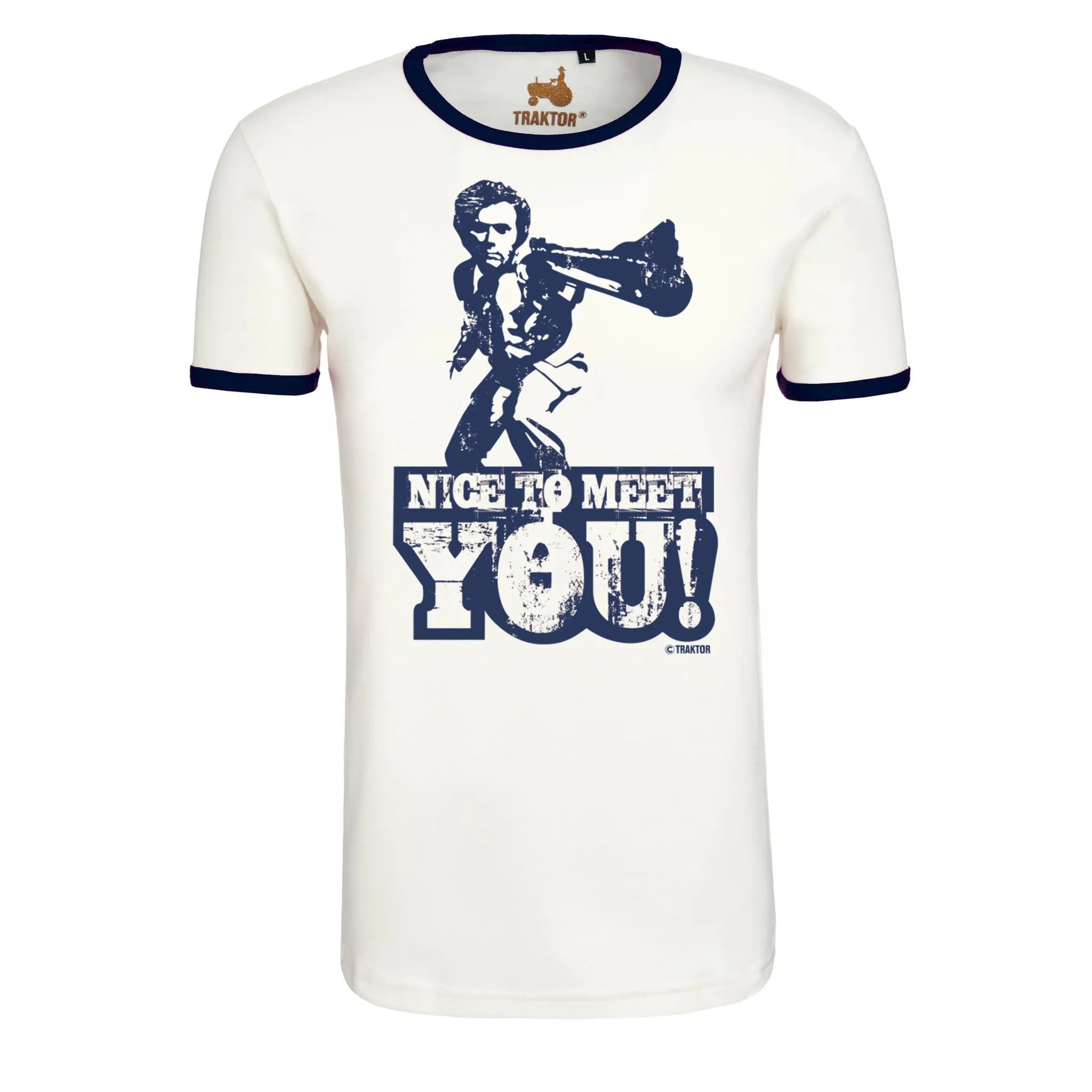 Logoshirt Футболка "Грязный Гарри – Приятно познакомиться" с крутым принтом, синий
Logoshirt Футболка "Грязный Гарри – Приятно познакомиться" с крутым принтом, синий