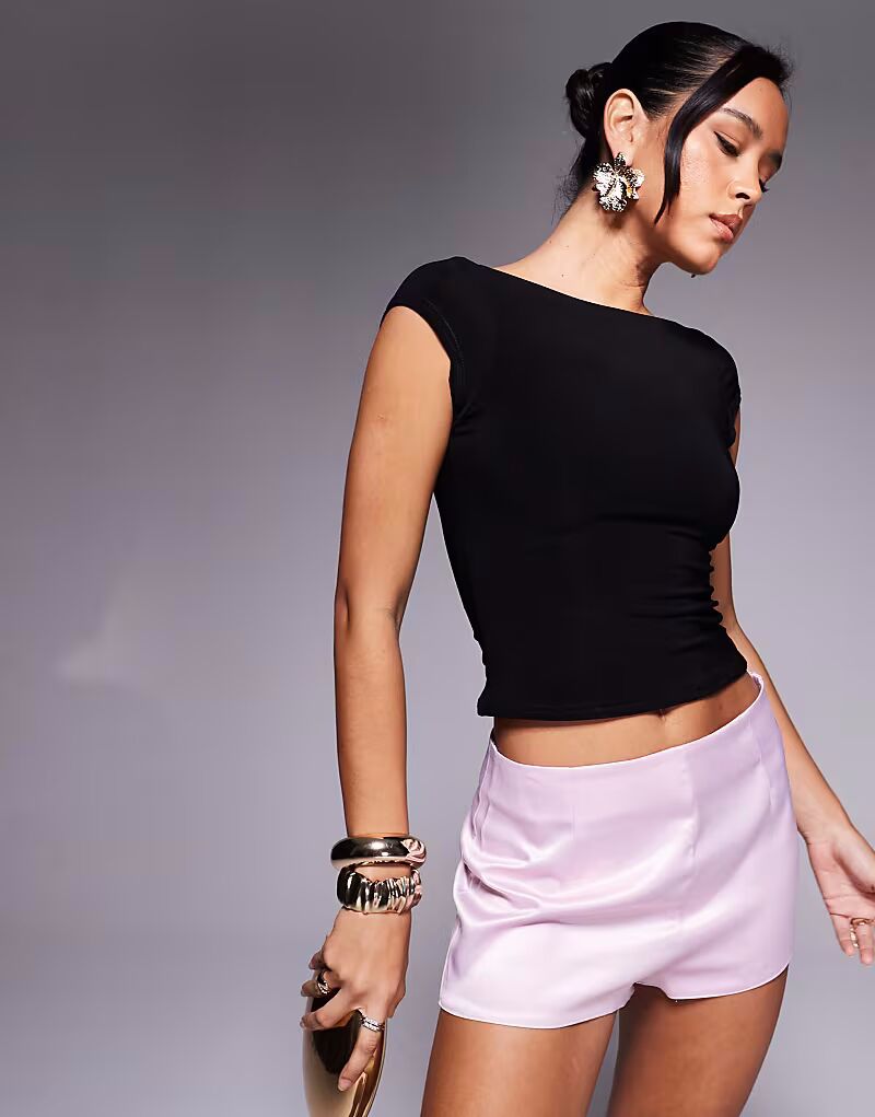 Двухслойный облегающий топ Missyempire с рукавами-крылышками черного цвета 
Двухслойный облегающий топ Missyempire с рукавами-крылышками черного цвета