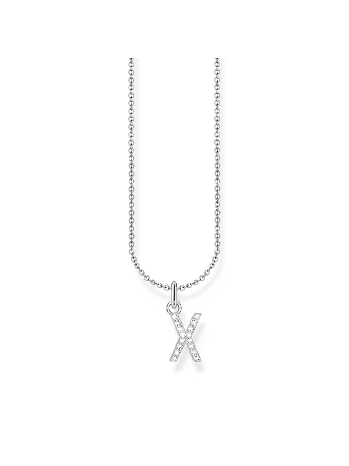 Thomas Sabo Колье с подвеской в виде буквы X из серебра, белого цвета
Thomas Sabo Колье с подвеской в виде буквы X из серебра, белого цвета