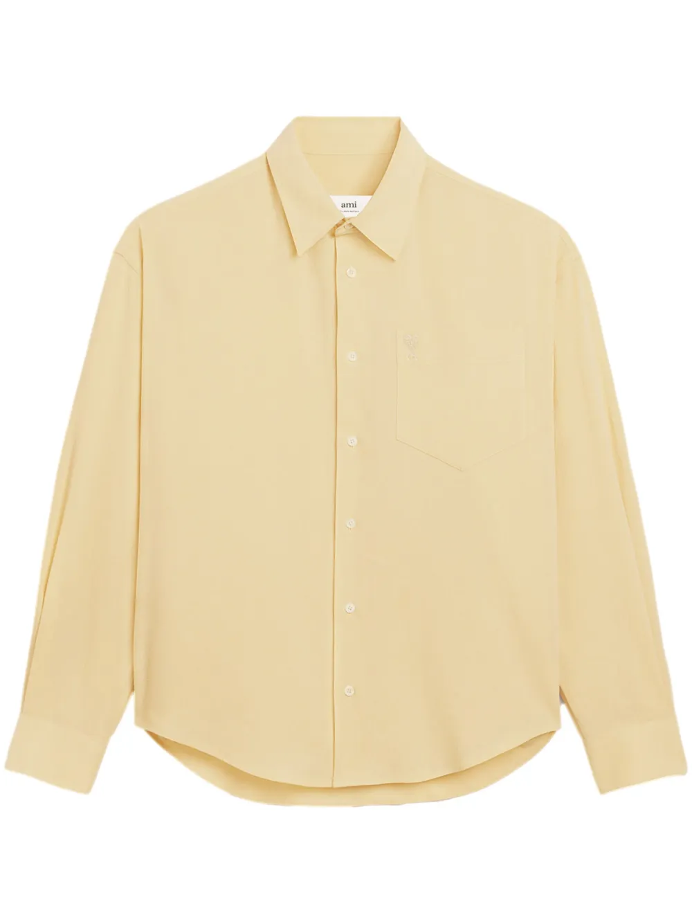 Рубашка с вышитым логотипом AMI Paris, желтый
Рубашка с вышитым логотипом AMI Paris, желтый