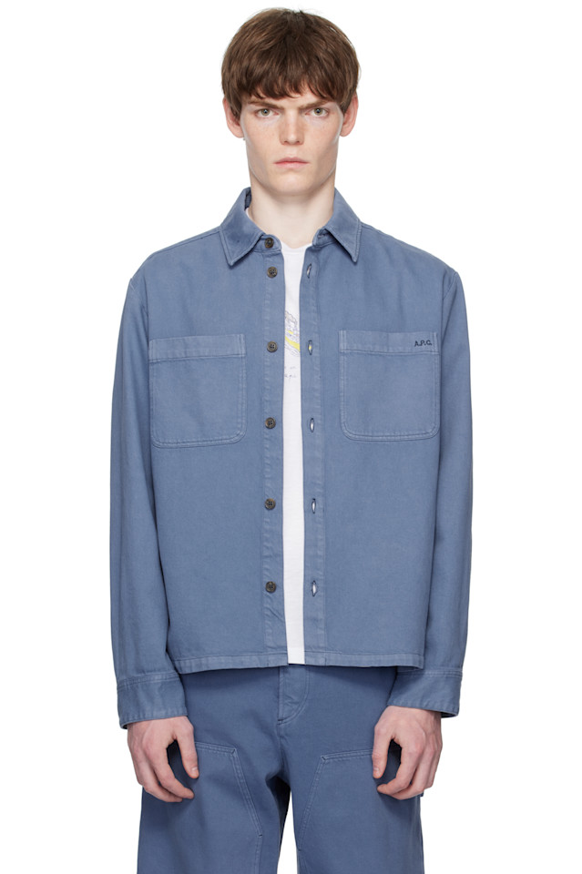 Леонская рубашка-оверсайз A.P.C., синий
Леонская рубашка-оверсайз A.P.C., синий