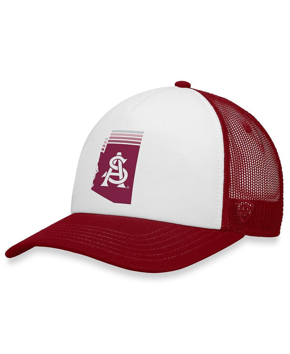 Мужская бело-бордовая кепка Snapback от штата Аризона Sun Devils Tone Down Trucker Snapback Top of the World
Мужская бело-бордовая кепка Snapback от штата Аризона Sun Devils Tone Down Trucker Snapback Top of the World